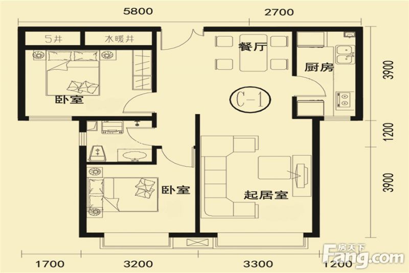 包頭裝修方案包頭富悅城84㎡