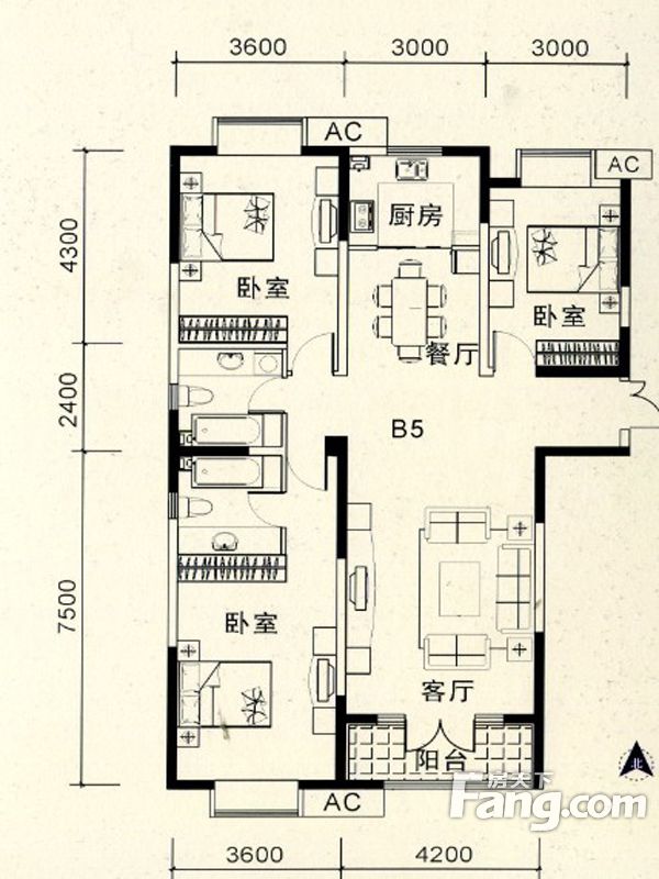 包頭裝修方案包頭濱海名都138.36㎡