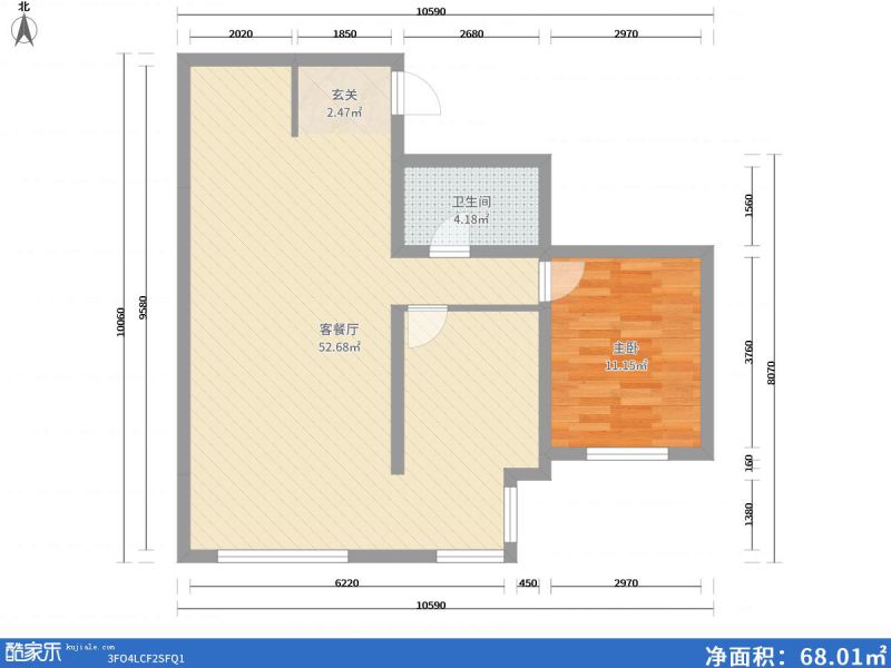 包頭裝修方案包頭凡爾賽觀邸一期82㎡