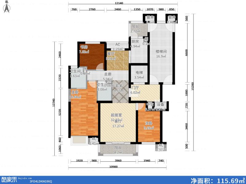 包頭裝修方案包頭燕趙錦河灣171㎡