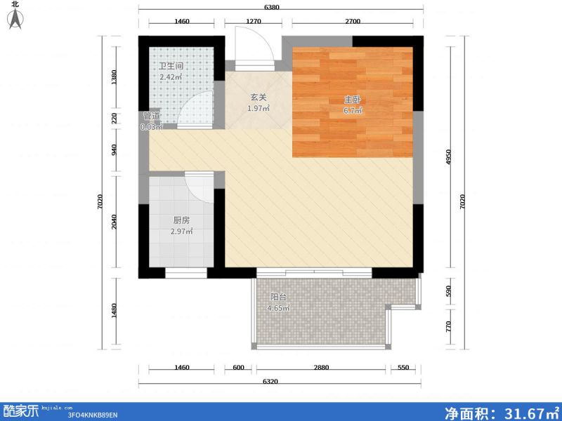 包頭裝修方案包頭江南文樞苑46㎡