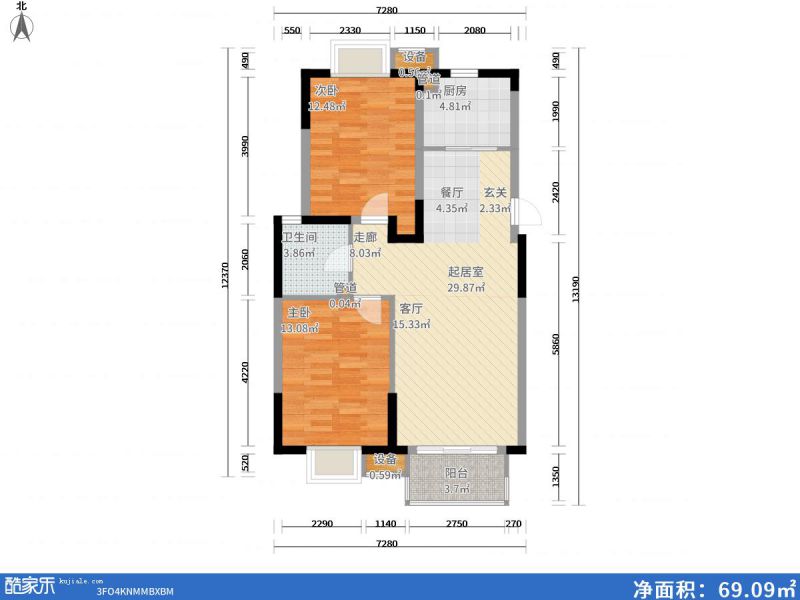 包頭裝修方案包頭江南文樞苑二期98㎡